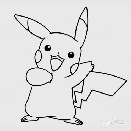 简笔画-如何画q版皮卡丘的简笔画皮卡丘简笔画简笔画可爱的皮卡丘