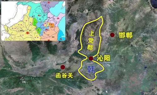 公元前262年,秦国攻打并占领了韩国野王(今河南沁阳),把韩国的上党郡