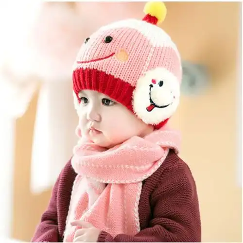 宝宝儿童护耳帽子3-6-12个月冬季男女童加绒4当季新品可爱卡通小孩子