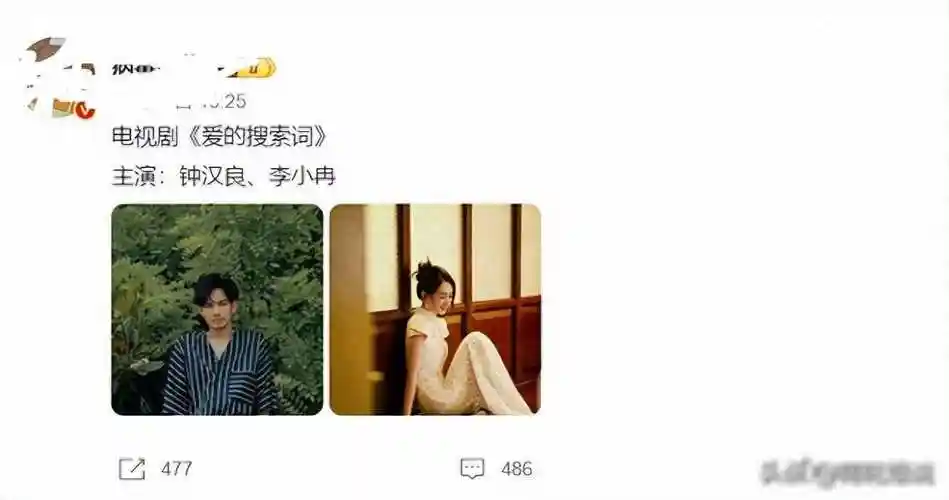 钟汉良李小冉或将再度合作都市剧爱的搜索词引期待