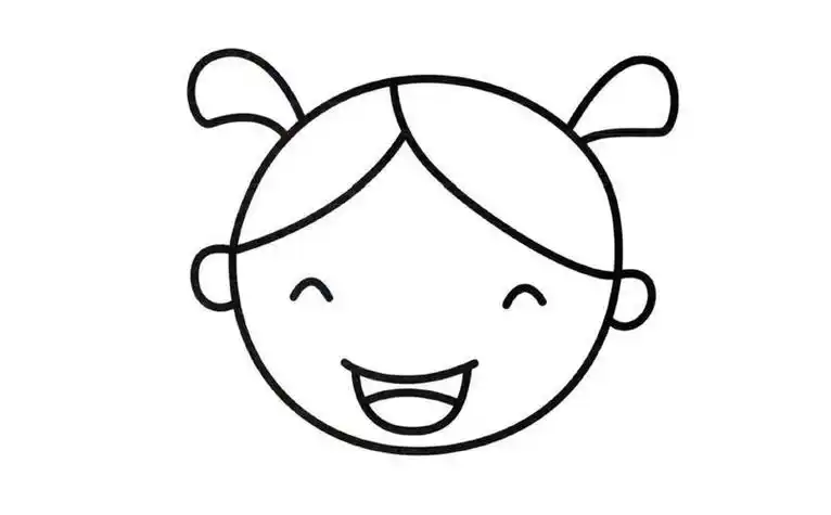 简笔画小女孩大笑表情怎么画哈哈大笑的小女孩简笔画图片开怀大笑的小