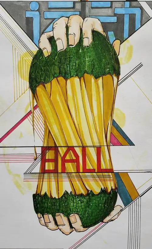 考研视觉传达设计/马克笔图形创意练习|平面|图案|汪元磊_原创作品