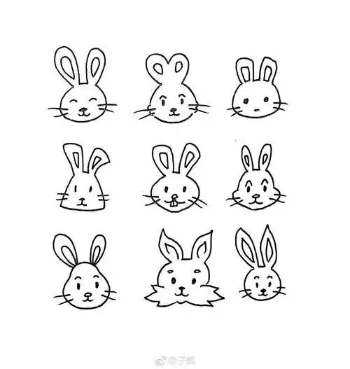 可爱公主简笔画小动物