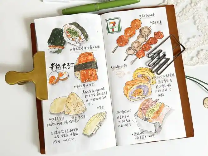tn手绘手帐711便利店美食大放送