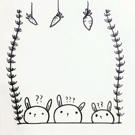 素材手帐边框手帐手绘简笔画插画手帐素材兴趣爱好文具手账