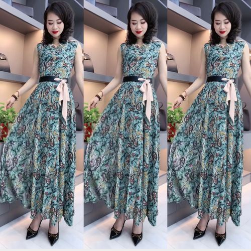 欧洲站抖音爆款洋气连衣裙女2021夏季新款时尚女装收腰显瘦长裙潮