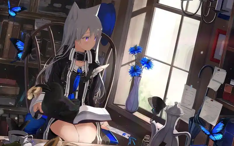 动漫美女高清插画桌面壁纸