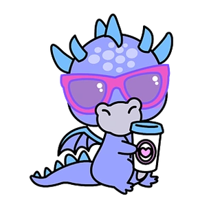 手绘插画q版可爱的小飞龙