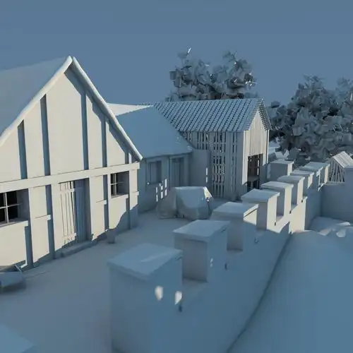 中世纪村庄3d模型