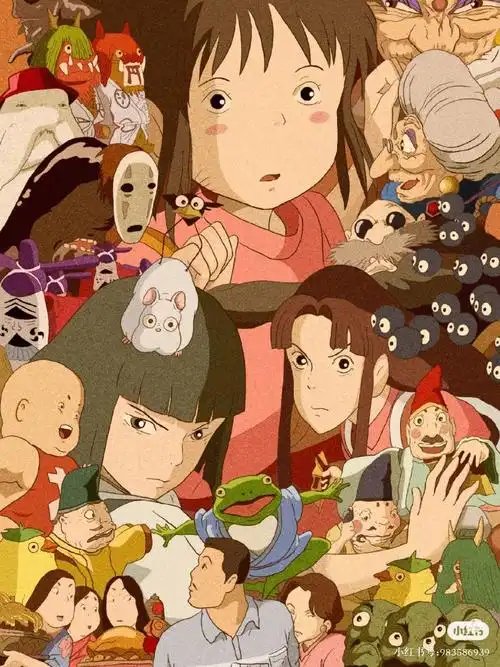 千与千寻大合照画完觉得视力下降许多