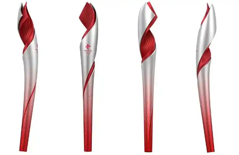 红银色搭配2022年北京冬奥会火炬外观设计正式发布这个搭配燃不燃