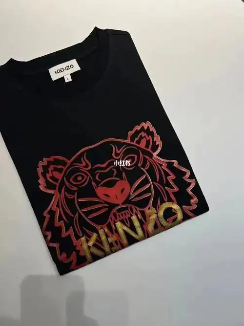 kenzo经典虎头刺绣t恤