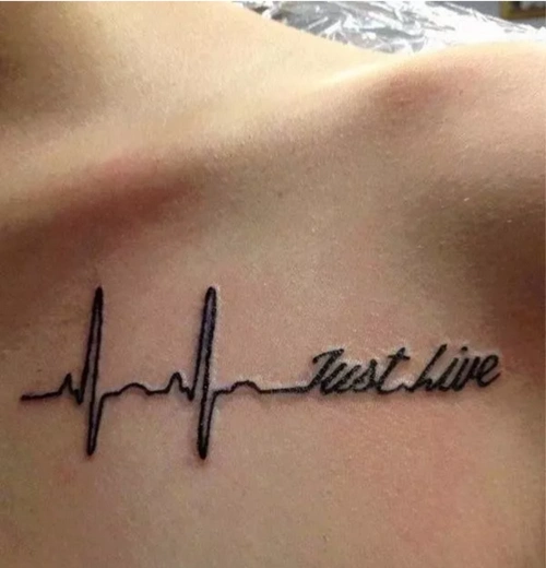 心电图纹身图案