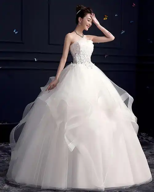 婚纱礼服2017新款夏季韩式单肩简约轻婚纱