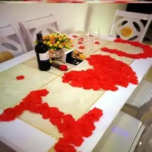 纹路绢布场景高品质美观路引遮挡造景鲜艳防真花爱心玫瑰花瓣布置