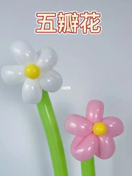 五瓣花气球教程长条球魔术气球