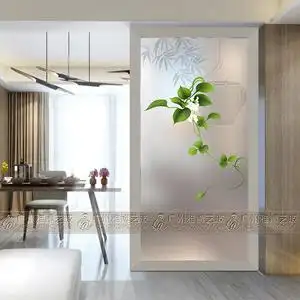 隔断雕花玻璃图片