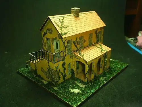 纸模型制作diy手工作业益智玩具老房子旧别墅房屋3d立体建筑折纸