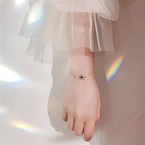 s925银星空闺蜜手链女 ins小众设计冷淡风简约森系气质一对二人款