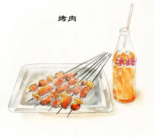 转载自简爱手绘,桃金娘漫画 汇集了陕西多种经典美食!