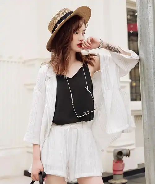 洋气短裤套装时髦韩版社会女神范夏季女时尚网红两件套2020新款潮