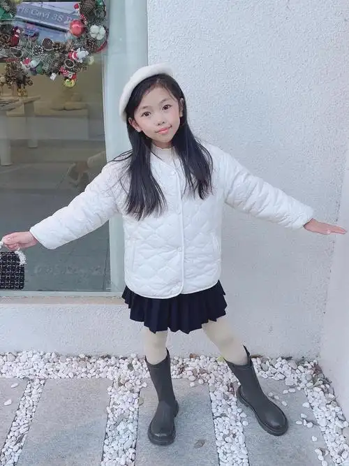 ellekids童鞋女童靴子春秋季时尚儿童长靴洋气骑士靴小女孩长筒靴