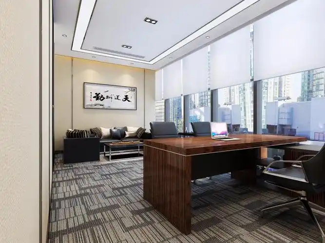 新中式装修风格办公室装修图片 340平米小办公室装修实景图片