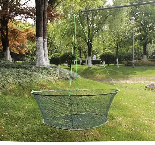 开放式折叠提网抬网捕鱼网搬筝网抓鱼网捕虾网虾笼渔网捕鱼工具单钢丝