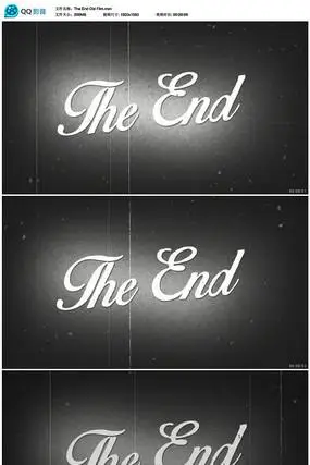电影风格结尾字幕视频