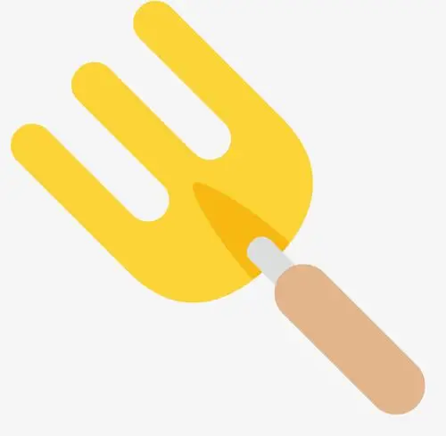 工具迷你风格黄色矢量铲子