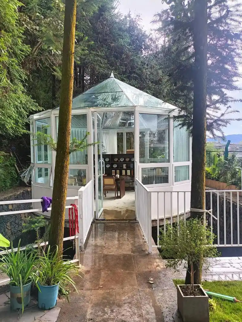 八角亭谜雾  #钢结构八角亭 #凉亭 #铝合金凉亭 - 抖音