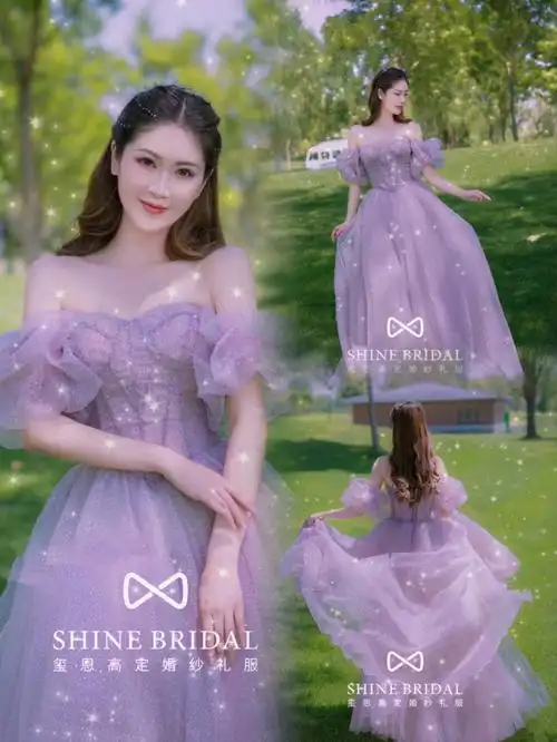 紫色控新娘的最爱美到词穷的梦幻礼服