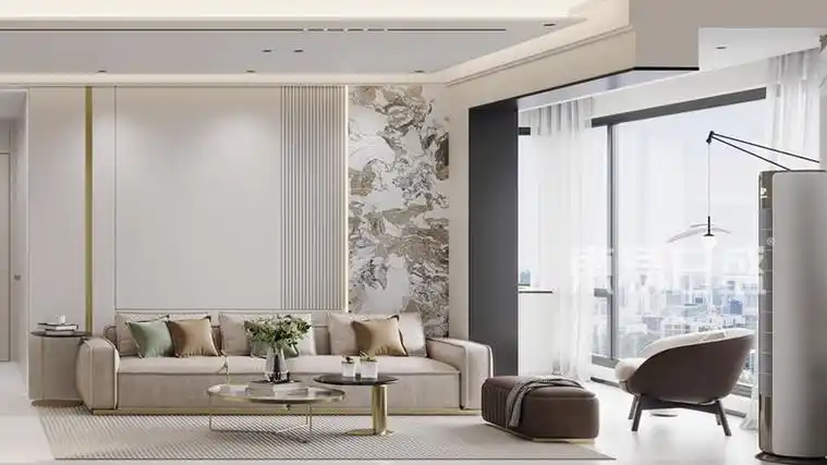 润峯云上府102㎡现代轻奢风格装修效果图