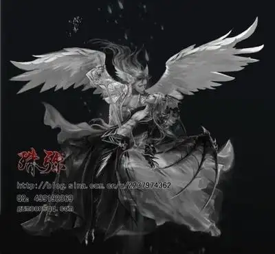 天使恶魔各一半的图片动漫头像男