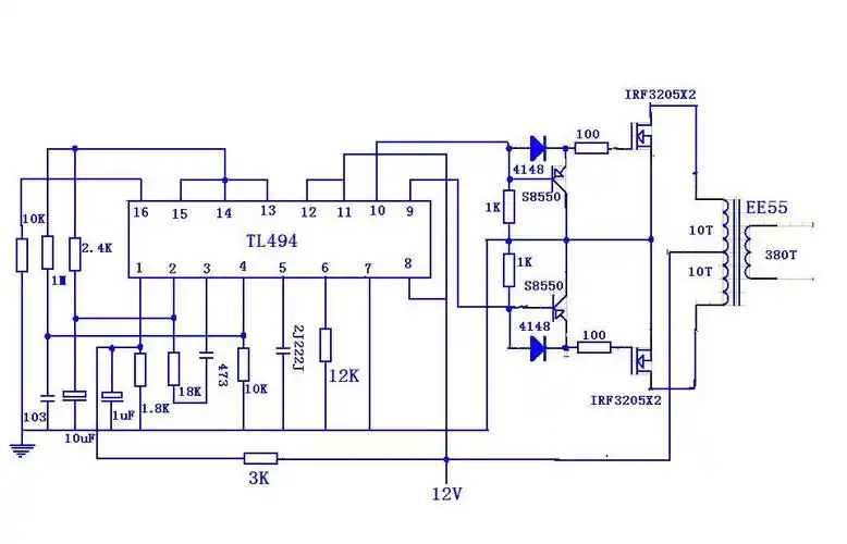 12v逆变器电路图