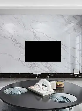 800x2600岩板轻奢电视背景墙大板现代简约影视墙板材客厅玄关装饰