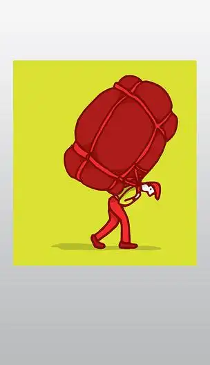 背着大背包的人