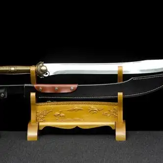 优猎牛尾硬龙泉具防身冷兵器高战宝w大未开刃金色开刃金色