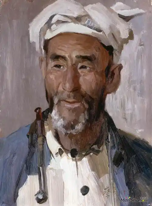 陕北老农蔡亮油画作品欣赏