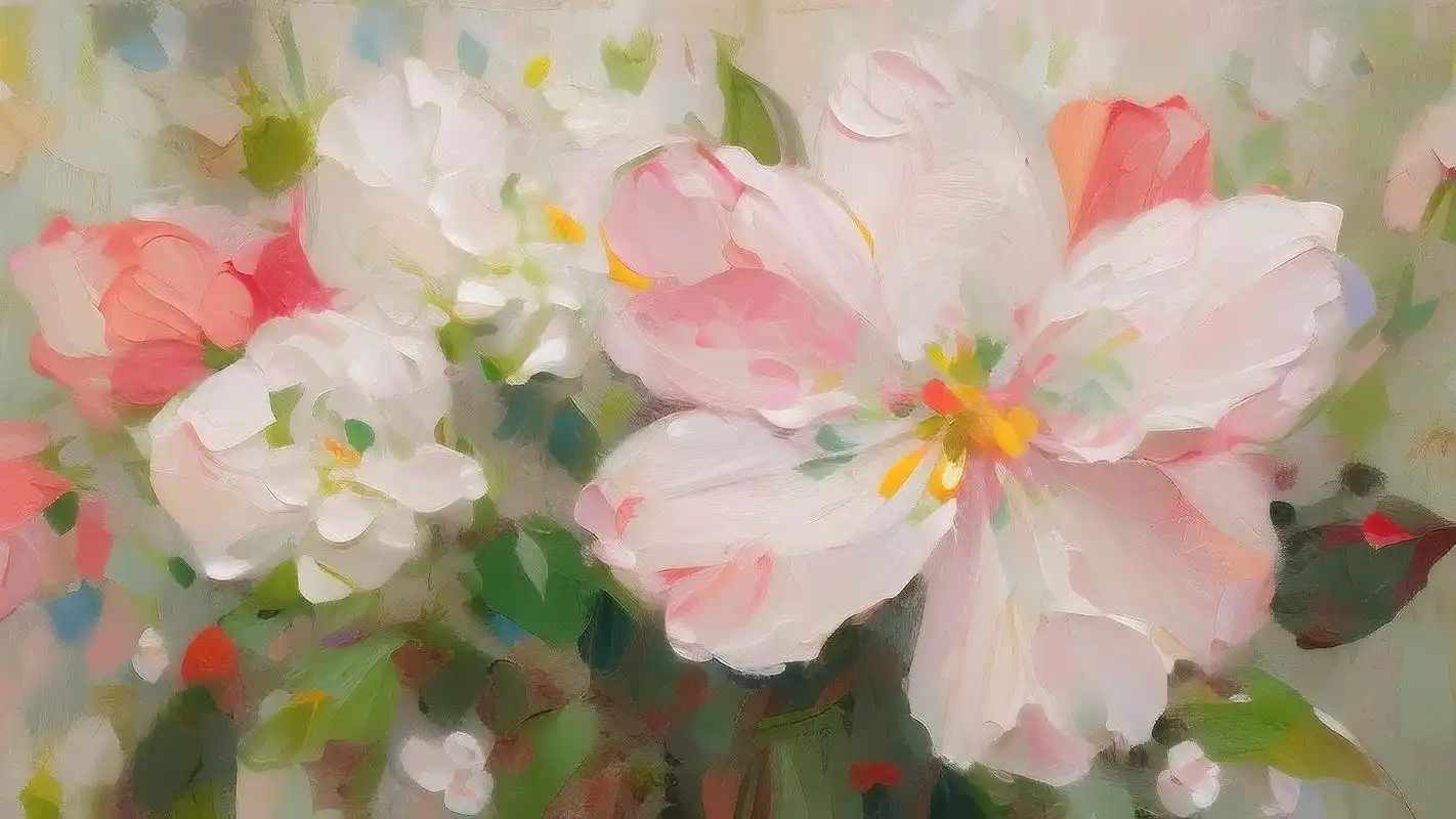 96油画风花卉壁纸精选94