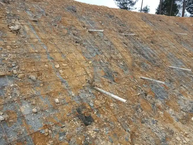 左岸高边坡锚杆完成面