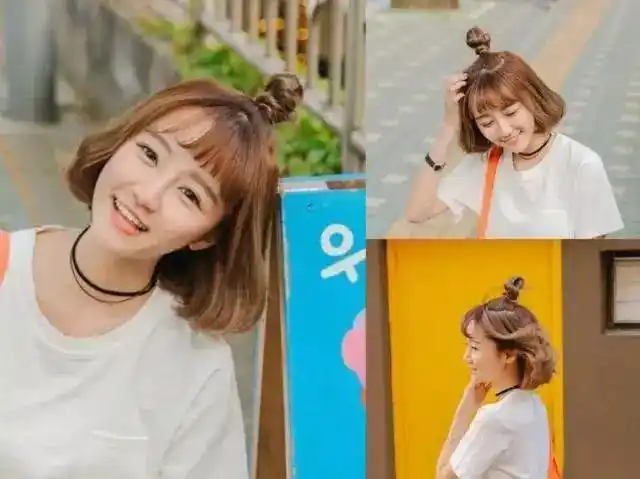 短发要怎么扎好看?4款最流行的短发扎马尾发型好美!_头发