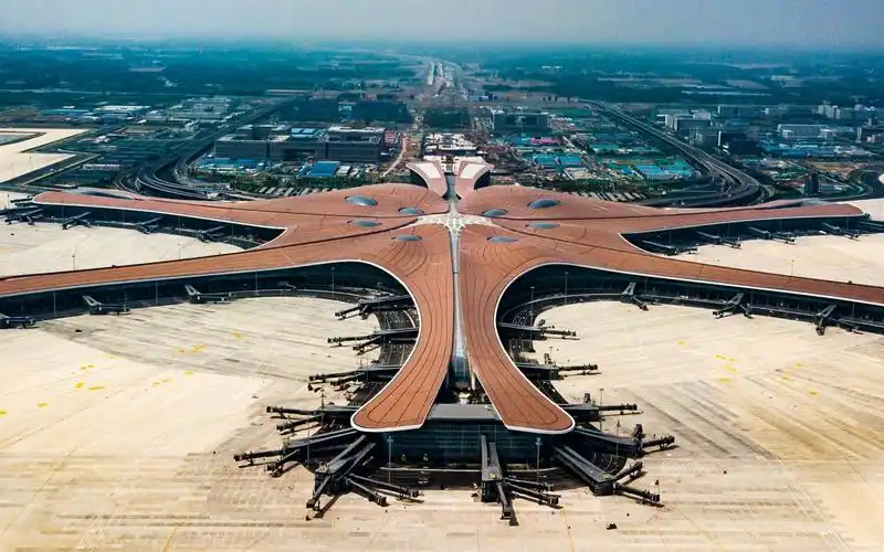 【碎片影像】俯瞰大兴国际机场_哔哩哔哩_bilibili