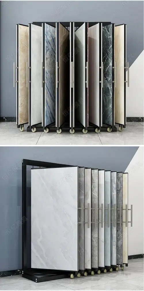 【好物推荐】大板砖样品架翻页瓷砖展架木门陈列架木地板陶瓷展示架多