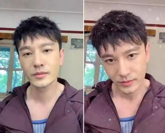 黄晓明完全素颜一点儿妆都没化的样子,像43岁的中年男人吗_明星_状态
