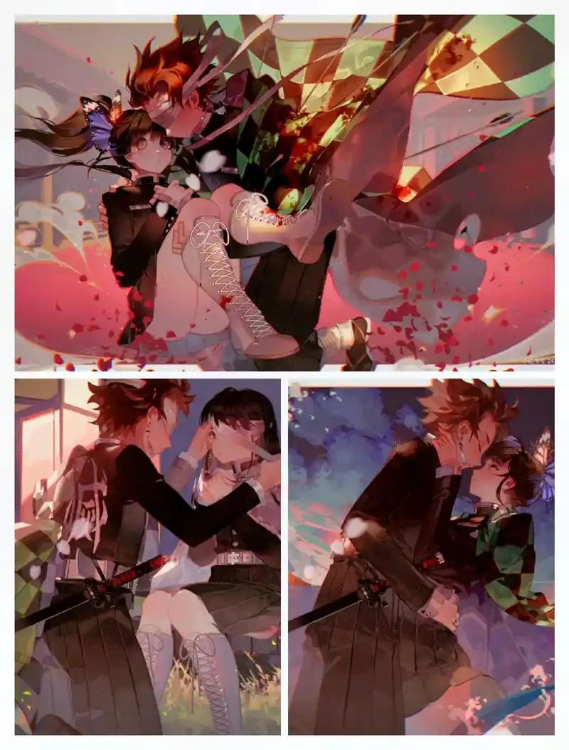 鬼灭之刃#炭治郎#香奈乎#壁纸潮图 - 抖音