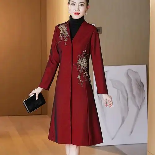 结婚女儿父母衣服宴会妈妈礼服两件套装婚礼中老年女装