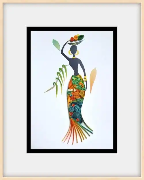 衍纸手工傣族女孩