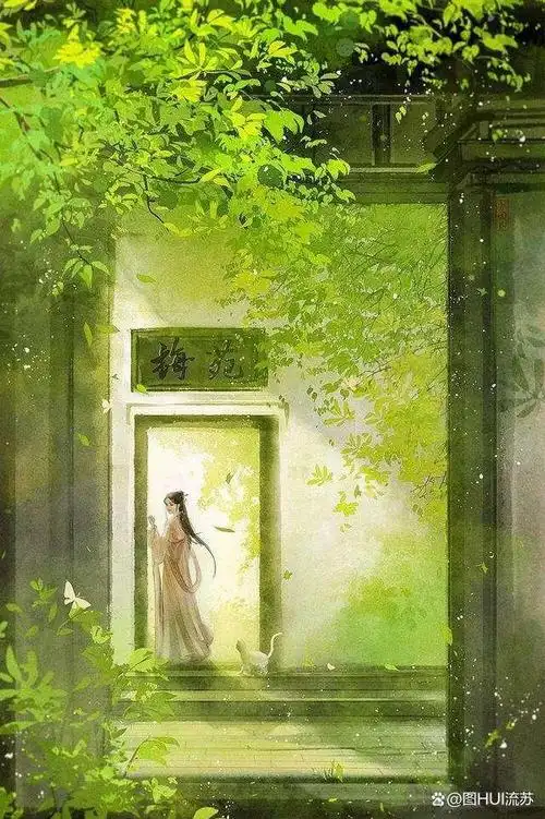 古风春意绿色壁纸