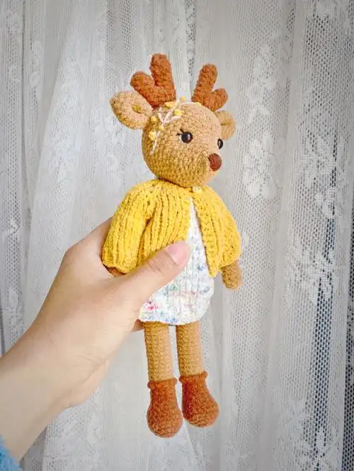 钩针编织梅花鹿图解